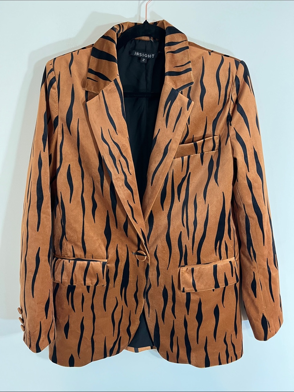 Insight 2 New Insight Velour Jacket Animal Print Boyfriend Fit Women's